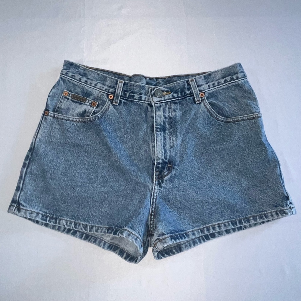Calvin Klein Double Stone Wash Basic Short Shorts - image 1